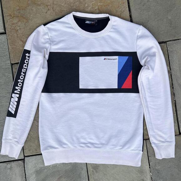 BMW ///M Motorsport Black/White Colorblock Crewneck - Picture 1 of 6